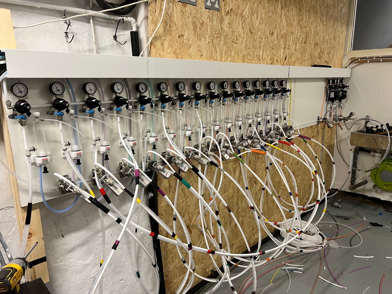 Completed commercial draught beer system installation